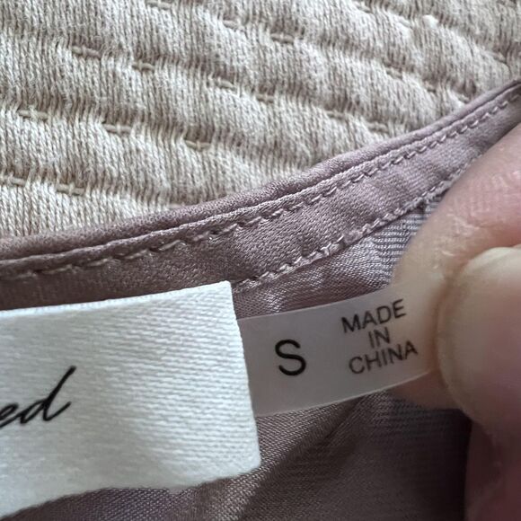 Mustard Seed Jumpsuit Womens Small Brown V Neck Button Front Belted Harem Satin - Picture 12 of 16